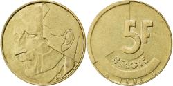 World Coins - Belgium, Baudouin I, 5 Francs, 5 Frank, 1993, Brussels, Brass Or