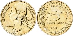 World Coins - France, 5 Centimes, Marianne, 2001, Paris, Aluminum-Bronze,