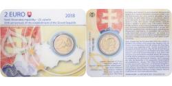 World Coins - Slovakia, 2 Euro, Slovak Republic, Coin Card, BU, 2018, Bi-Metallic,
