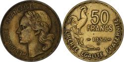 World Coins - France, 50 Francs, Guiraud, 1952, Beaumont-Le-Roger, Cupro-Aluminium,