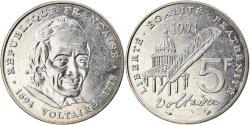World Coins - Coin, France, Voltaire, 5 Francs, 1994, Paris, , Nickel, KM:1063