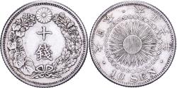 World Coins - Japan, Yoshihito, 10 Sen, Taishō Era, Yr. 6 (1917), Silver,