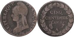 World Coins - Coin, France, Dupré, 5 Centimes, AN 5, Paris, , Copper, Gadoury:126