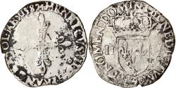 World Coins - Coin, France, Henri III, 1/4 Ecu, 1587, Rennes, , Silver, Duplessy:1133