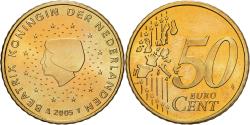 World Coins - Netherlands, Beatrix, 50 Euro Cent, 2005, Utrecht, BU, , Nordic gold