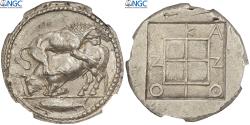 Ancient Coins - Macedonia, Tetradrachm, ca. 480-420 BC, Akanthos, Silver, NGC,