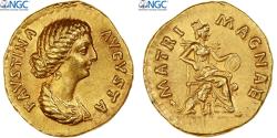 Ancient Coins - Faustina II, Aureus, 161-176, Rome, Pedigree, Gold, NGC, , RIC:704