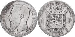 World Coins - Belgium, Leopold II, Franc, 1886, Silver, , KM:29.1