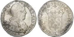 World Coins - France, Louis XIV, 1/2 Écu à la mèche longue, 1650, Bayonne, Silver