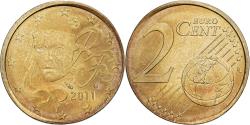 World Coins - France, 2 Centimes, Metal error, 2011, MDP,