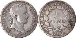 World Coins - Coin, France, Napoléon I, Franc, 1809, Bordeaux, , Silver, KM:692.8