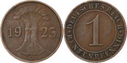 World Coins - GERMANY, WEIMAR REPUBLIC, Rentenpfennig, 1923