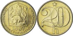 World Coins - Czechoslovakia, 20 Haleru, 1987