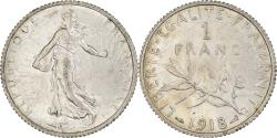 World Coins - Coin, France, Semeuse, Franc, 1918, Paris, , Silver, KM:844.1