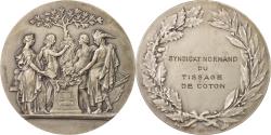 World Coins - France, Medal, Syndicat Normand du tissage de coton, Business & industry, XXth