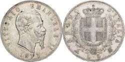 World Coins - Italy, Vittorio Emanuele II, 5 Lire, 1875, Milan, Silver, , KM:8.3