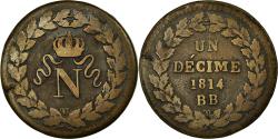 World Coins - Coin, France, Napoléon I, Decime, 1814, Strasbourg, , Bronze