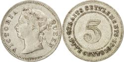 World Coins - Coin, Straits Settlements, Victoria, 5 Cents, 1901, , Silver, KM:10
