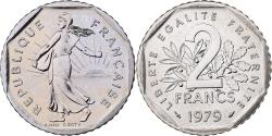 World Coins - France, 2 Francs, Semeuse, 1979, MDP, série FDC, Nickel,