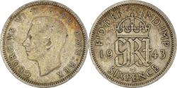 World Coins - Coin, Great Britain, 6 Pence, 1943