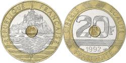 World Coins - Coin, France, Mont Saint Michel, 20 Francs, 1992, , Tri-Metallic
