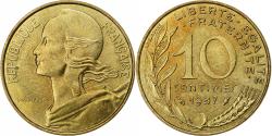 World Coins - France, 10 Centimes, Marianne, 1987, Paris, FDC, Aluminum-Bronze,