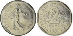 World Coins - Coin, France, Semeuse, 2 Francs, 1981, Paris, FDC, , Nickel, KM:942.1