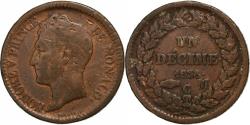 World Coins - Monaco, Honore V, Decime, 1838, Monaco, Bronze, , Gadoury:MC105