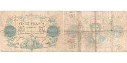 World Coins - France, 20 Francs, Bleu, 1873-02-20, L.1581, VF(20-25)