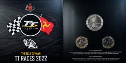 World Coins - Coin, Isle of Man, Set, 2022, TT RACES, course de moto.FDC,