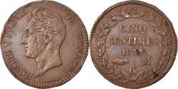 World Coins - Coin, Monaco, Honore V, 5 Centimes, Cinq, 1837, Monaco, , Copper