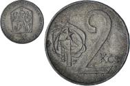 World Coins - Czechoslovakia, 2 Koruny, 1973