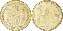 World Coins - Coin, Serbia, 5 Dinara, 2007, , Nickel-brass