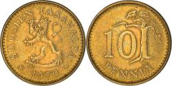 World Coins - Coin, Finland, 10 Pennia, 1970, , Aluminum-Bronze, KM:46