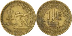 World Coins - Coin, Monaco, Louis II, Franc, 1924, Poissy, , Aluminum-Bronze, KM:111
