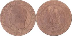 World Coins - Coin, France, Napoleon III, 5 Centimes, 1855, Strasbourg, Chien / Dog,