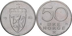 World Coins - Norway, 50 Öre, 1988, Royal Norwegian Mint, Copper-nickel, , KM:418