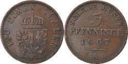 World Coins - Coin, German States, PRUSSIA, Wilhelm I, 3 Pfennig, 1867, Berlin,