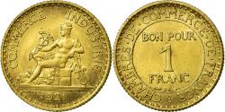 World Coins - Coin, France, Chambre de commerce, Franc, 1921, , Aluminum-Bronze