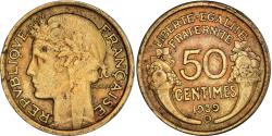World Coins - Coin, France, Morlon, 50 Centimes, 1939, Bruxelles, , Aluminum-Bronze