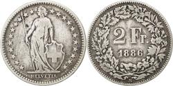 World Coins - Coin, Switzerland, 2 Francs, 1886, , Silver, KM:21