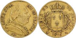 World Coins - France, Louis XVIII, 20 Francs, Louis XVIII, 1815, Paris, Gold,