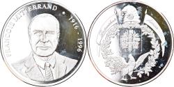 World Coins - France, Medal, François Mitterand, Politics, Society, War, , Silver