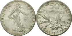 World Coins - Coin, France, Semeuse, 50 Centimes, 1903, , Silver, Gadoury:420