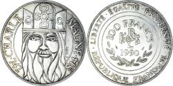 World Coins - Coin, France, Charlemagne, 100 Francs, 1990, Paris, , Silver, KM:982