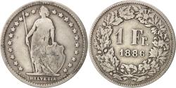 World Coins - Coin, Switzerland, Franc, 1886, Bern, , Silver, KM:24