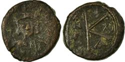 Ancient Coins - Coin, Maurice Tiberius, Half Follis, 592-593, Constantinople, , Copper