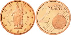 World Coins - San Marino, 2 Euro Cent, 2011, Proof, , Copper Plated Steel, KM:441