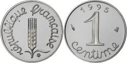 World Coins - France, Centime, Épi, 1995, Paris, 1 centime BE / Proof, Stainless Steel