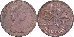 World Coins - Canada, Elizabeth II, Cent, 1976, Royal Canadian Mint, Bronze,